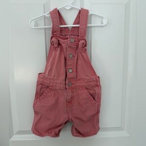 Gap 3T pink overall shorts